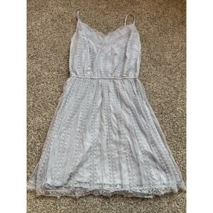 Abercrombie And Fitch Periwinkle Blue Lace Slip Dress Mini New Small Mini Short